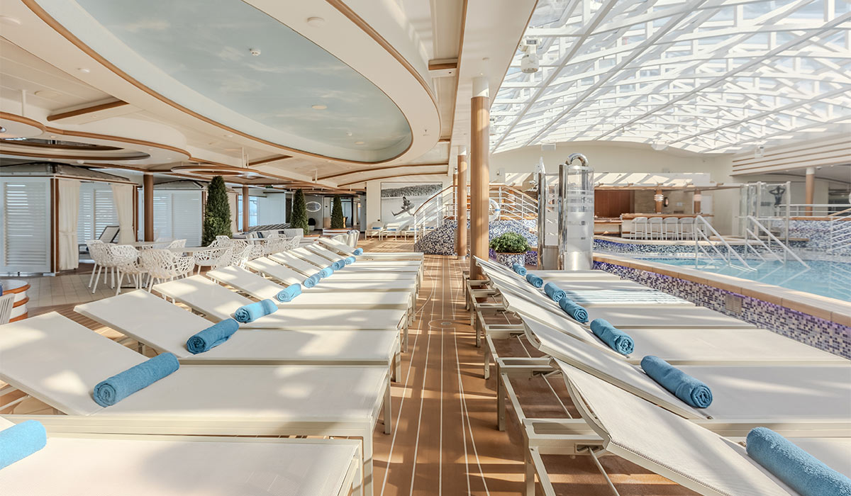 indoor Skydome pool area, Princess Cruise. Pic: Supplied