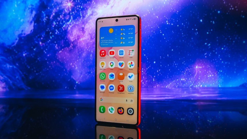Galaxy Z Flip 8 while unfolded.