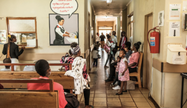 Facility in Eswatini where HIV is diagnosed and treated. Today, more than 40 million people globally live with HIV. Source: The Global Fund.