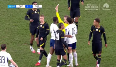 Chelsea v Tottenham: Kevin Danso red card, video, reaction, watch