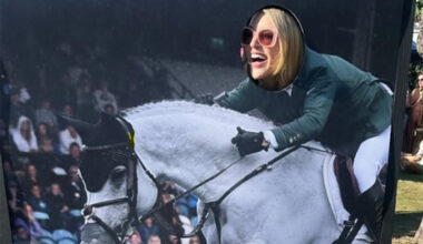 Amy Huberman leads the charge at the Dublin Horse Show