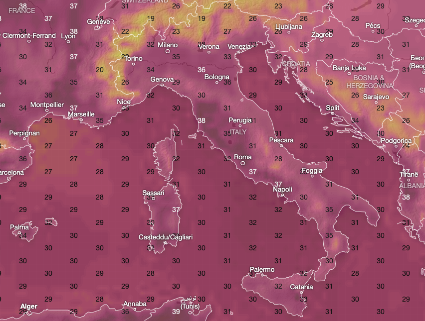 Italy's Health Ministry put 27 cities on red alert last week