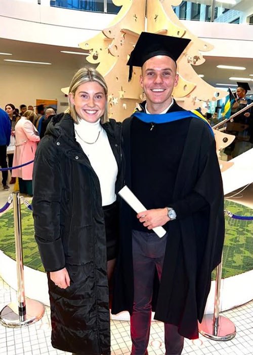 Georgie Kelly with Kate O'Connor at his graduation. Pic: Georgie Kelly/Instagram