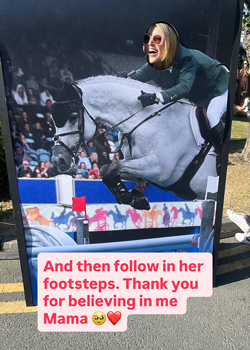 Amy Huberman and her mum Sandra at the Dublin Horse Show. Pic: Amy Huberman/Instagram