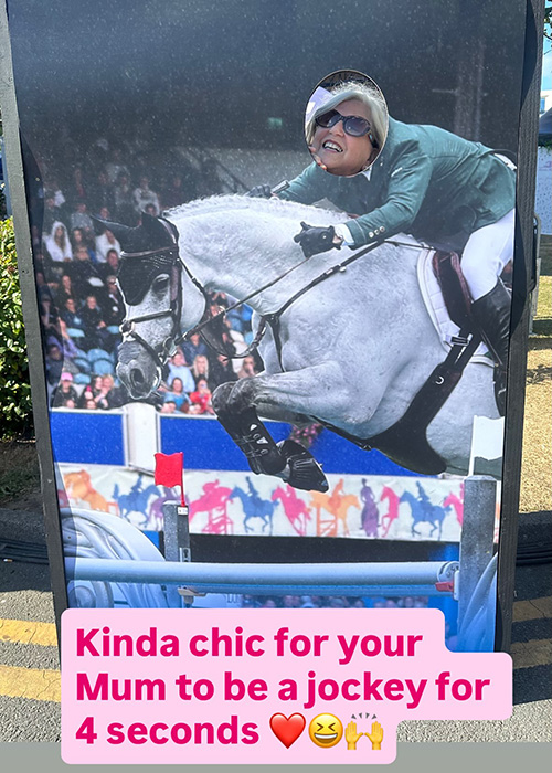 Amy Huberman and her mum Sandra at the Dublin Horse Show. Pic: Amy Huberman/Instagram