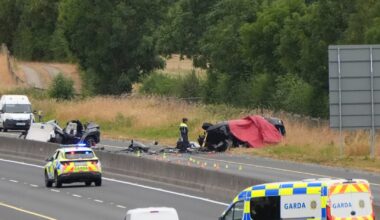 Several deaths after collision involving car driving wrong way on M9 motorway in Kildare – The Irish Times