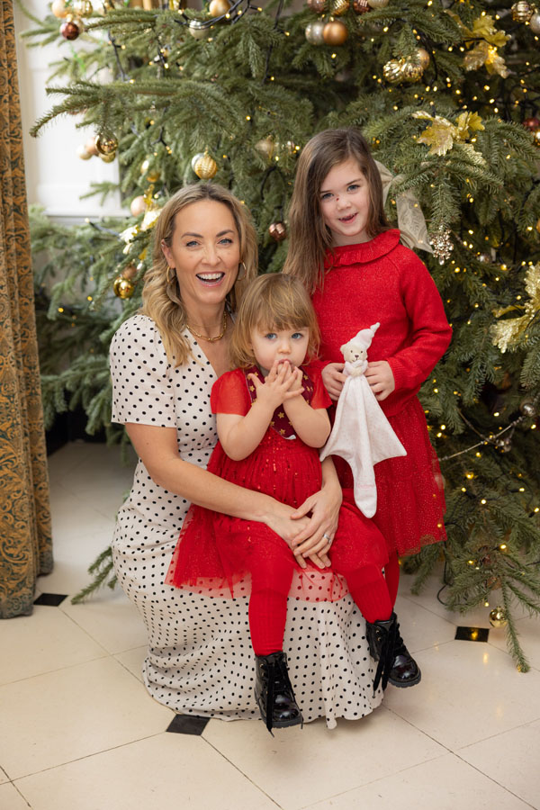 Kathryn Thomas, Ellie, Grace, Santa at the Merrion. Pic: Naoise Culhane