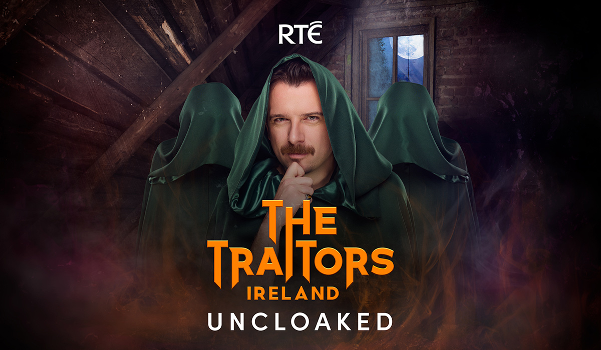 Kevin McGahern returns to host The Traitors Ireland Uncloaked. Pic: RTÉ