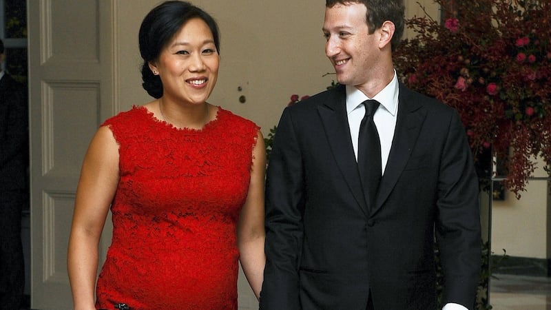 Mark Zuckerberg and his wife, Priscilla Chan 