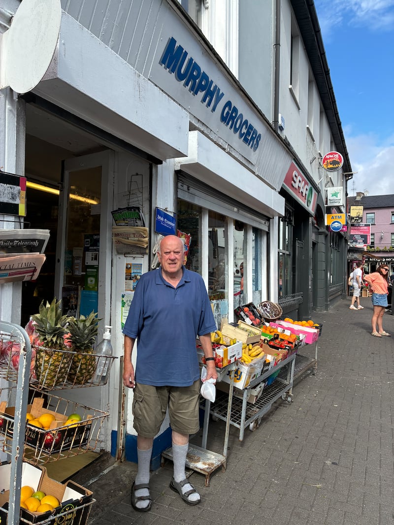 John McCarthy outside Murphy Grocers in Co Cork. Photograph: Áine Ryan