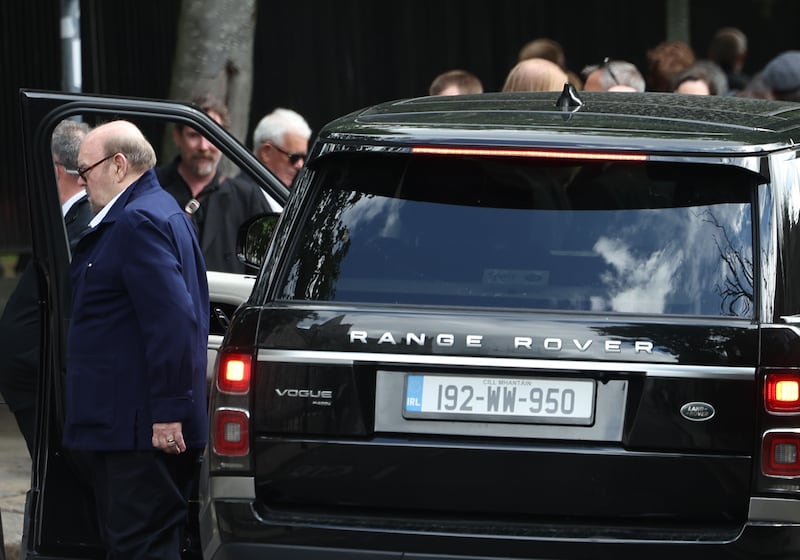Paul McGuinness arriving for the funeral of Glen Hansard at St Patrick's Cathedral in Dublin. Photograph: Damien Eagers/PA Wire