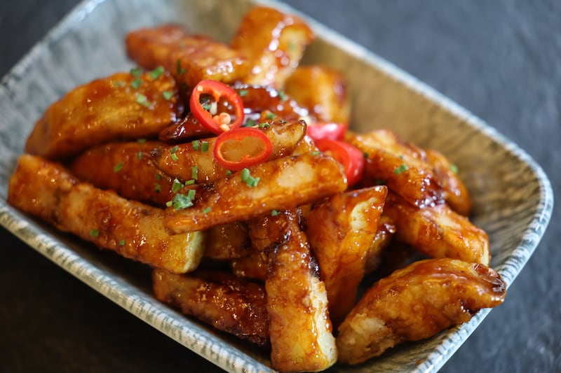 Aubergine popcorn. Photograph: Alan Betson/The Irish Times
