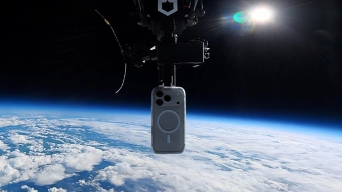 The stratospheric phone drop test. Photo courtesy of Guinness World Records