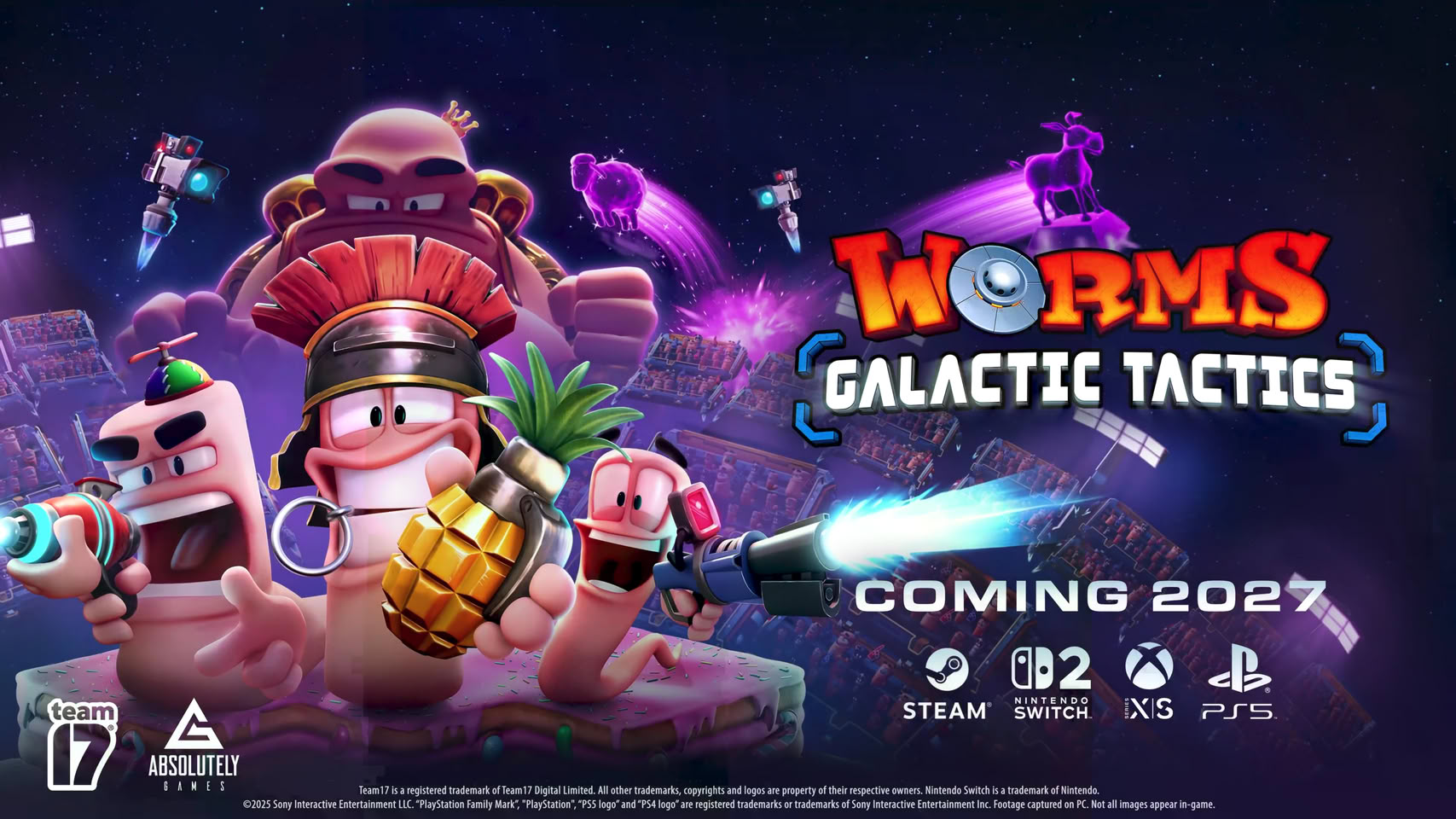 Worms: Galactic Tactics Announced at Gamescom As Tactical Roguelike With Destructible Environments