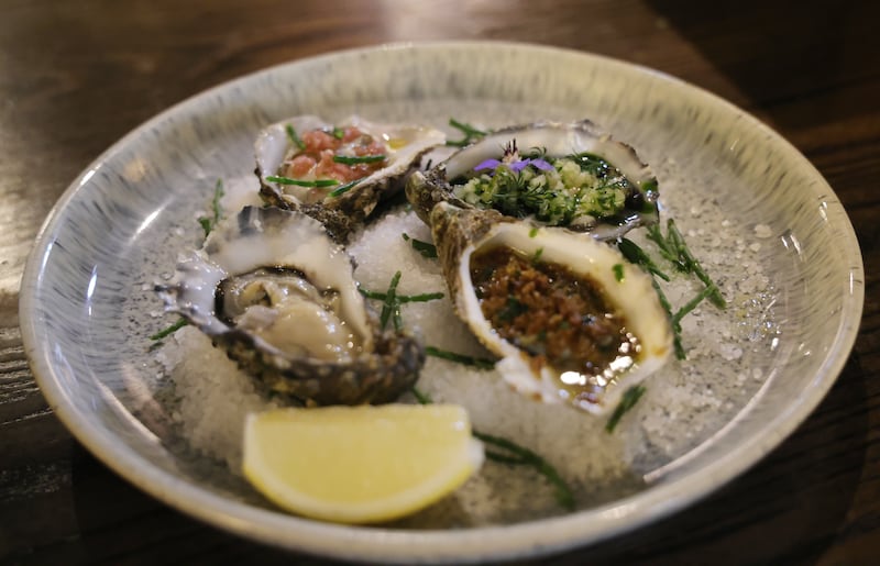 Réalt na Mara oysters at The Landsdowne in Kenmare. Photograph: Bryan O'Brien