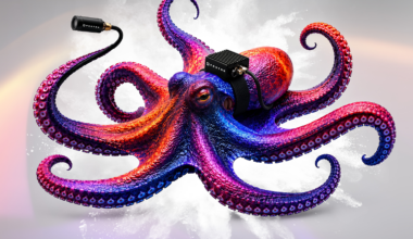 Proton Camera Innovations camera mounted on a graphic of an octopus