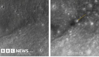 South Korea space agency shares Moon images after SpaceX rocket debris crash - BBC