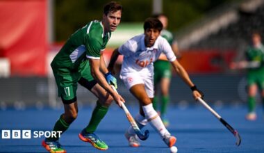 Sean Murray in action against Spain