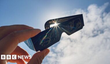 Solar eclipse chasers scramble for glasses as stocks run low - BBC
