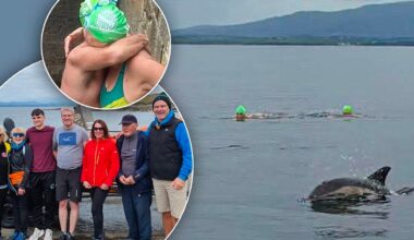 Donegal swimmers click with dolphins during historic bay crossing