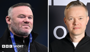 A split image of Wayne Rooney and Mark Goldbridge