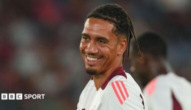 Chris Smalling smiles