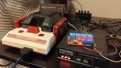 All it took to make the Famicom go online again. (Credit: Throaty Mumbo, YouTube)