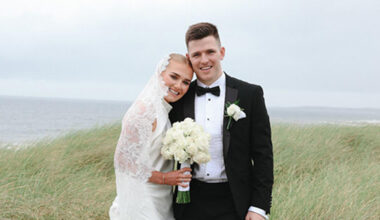 Pics: Sam makes the guest list as Mayo's Fergal Boland and wife Roberta bring All-Ireland cup to wedding