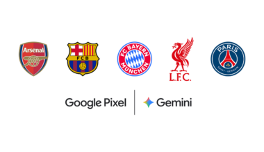 Google Gemini and Pixel football club partnerships
