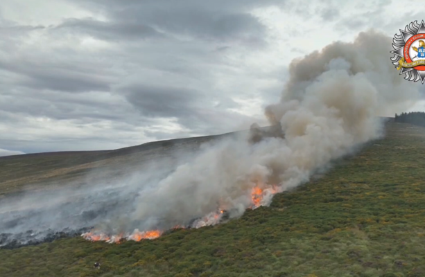 Firefighters respond to large wildfire at Glencullen in Dublin Mountains