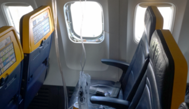 Broken engine part shattered Ryanair plane window that saw man nearly sucked out, probe finds