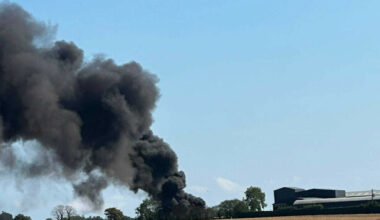 Residents warned to shut windows as large tyre fire sends smoke over north Dublin