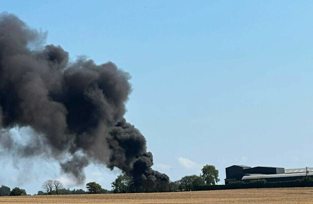 Residents warned to shut windows as large tyre fire sends smoke over north Dublin