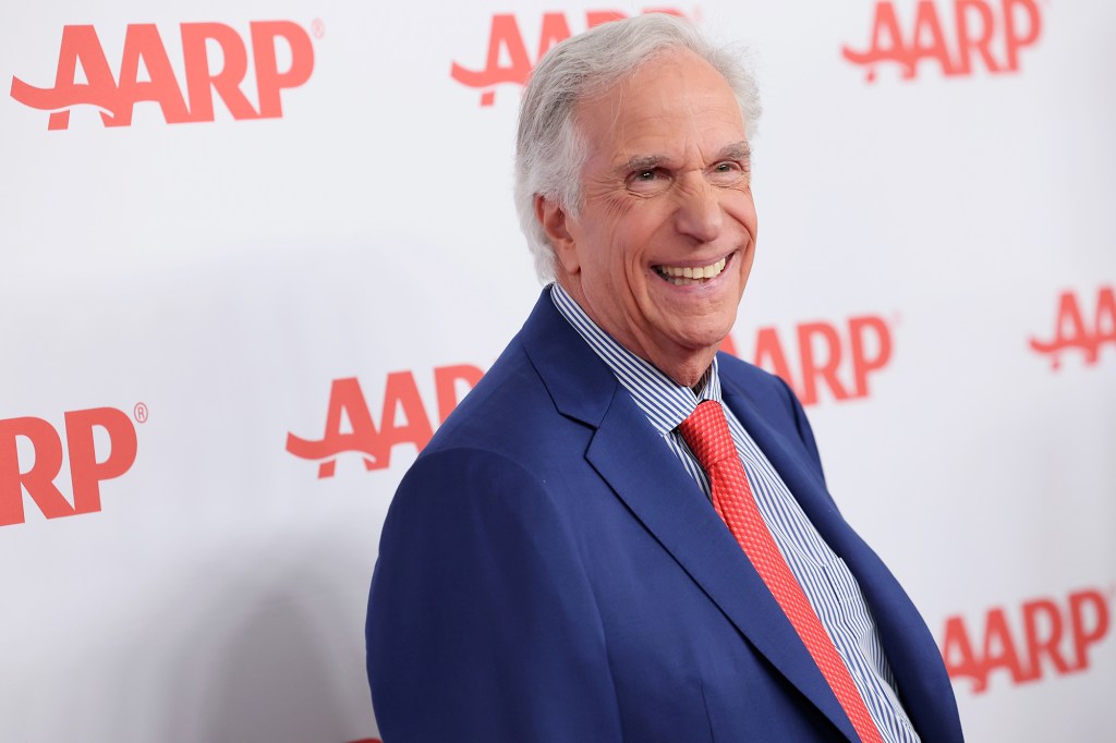Henry Winkler smiling at AARP's Movies For Grownups Awards.