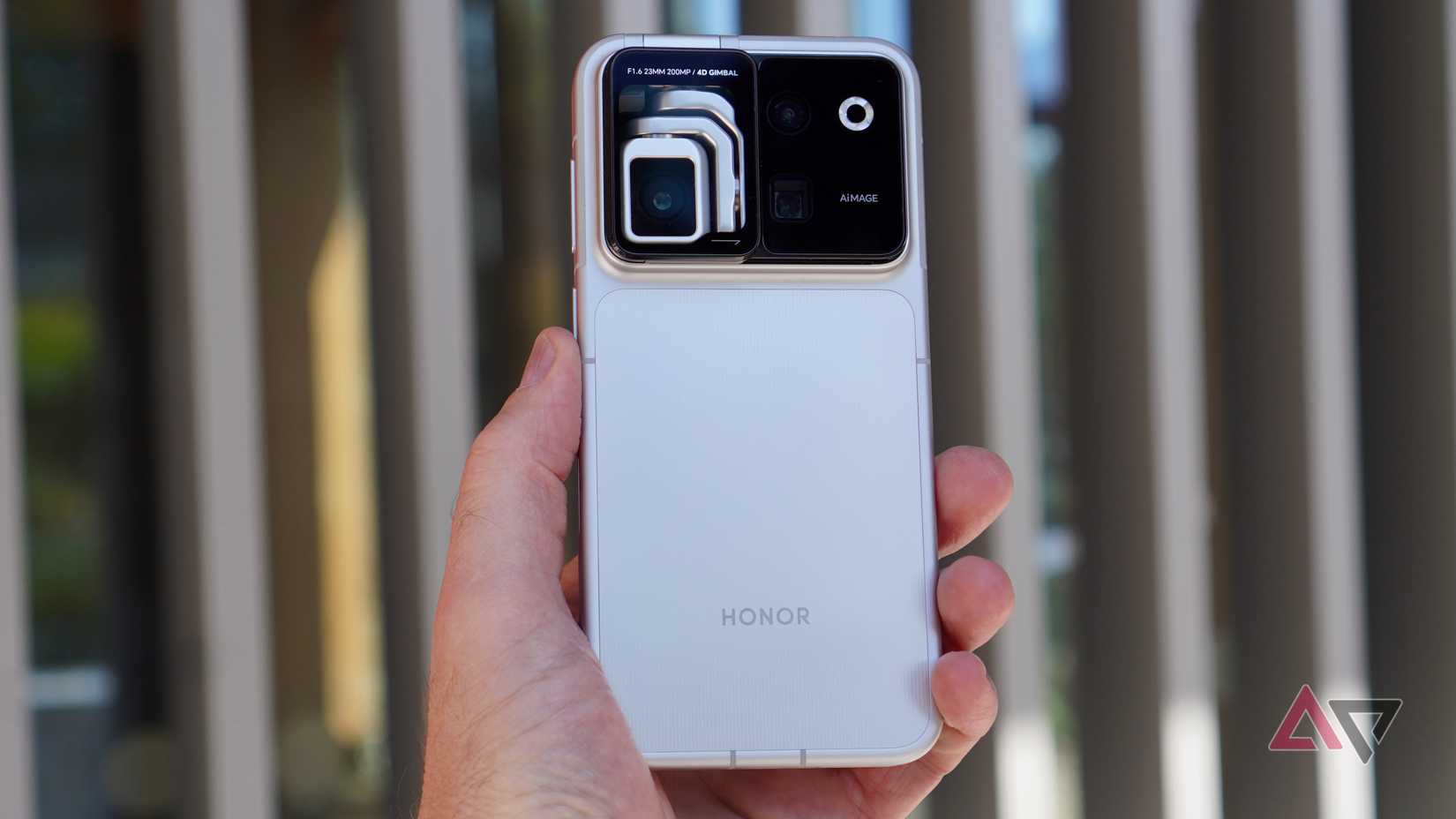 A person holding the Honor Robot Phone