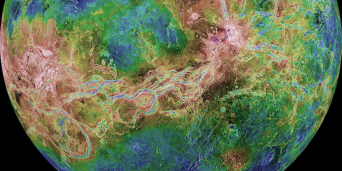 There are huge rift valleys on Venus. They suggest that the planet is still geologically active. Credit: NASA/JPL/USGS