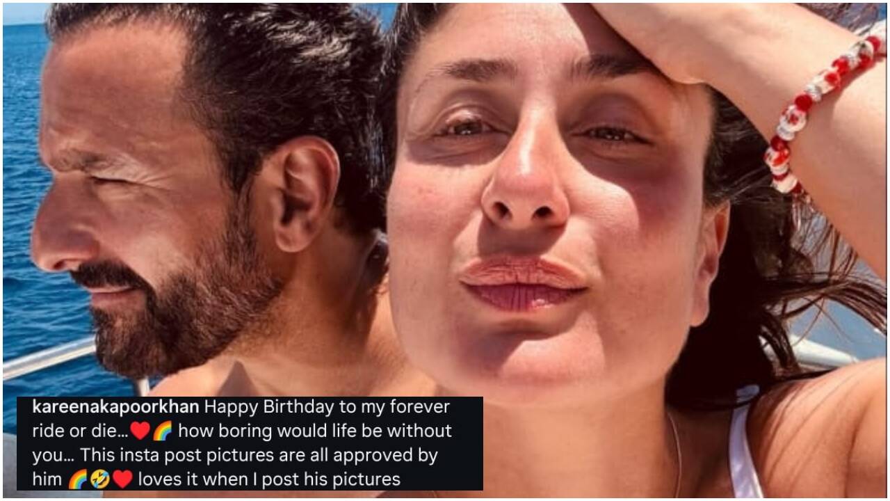Kareena Kapoor Khan pens the sweetest post for the birthday boy Saif Ali Khan and shares pictures from their family vacations.(Image Credit: Instagram) Kareena Kapoor Khan's insta post for husband Saif Ali Khan on his birthday