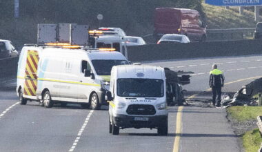 Man and woman (80s) seriously injured in M50 crash