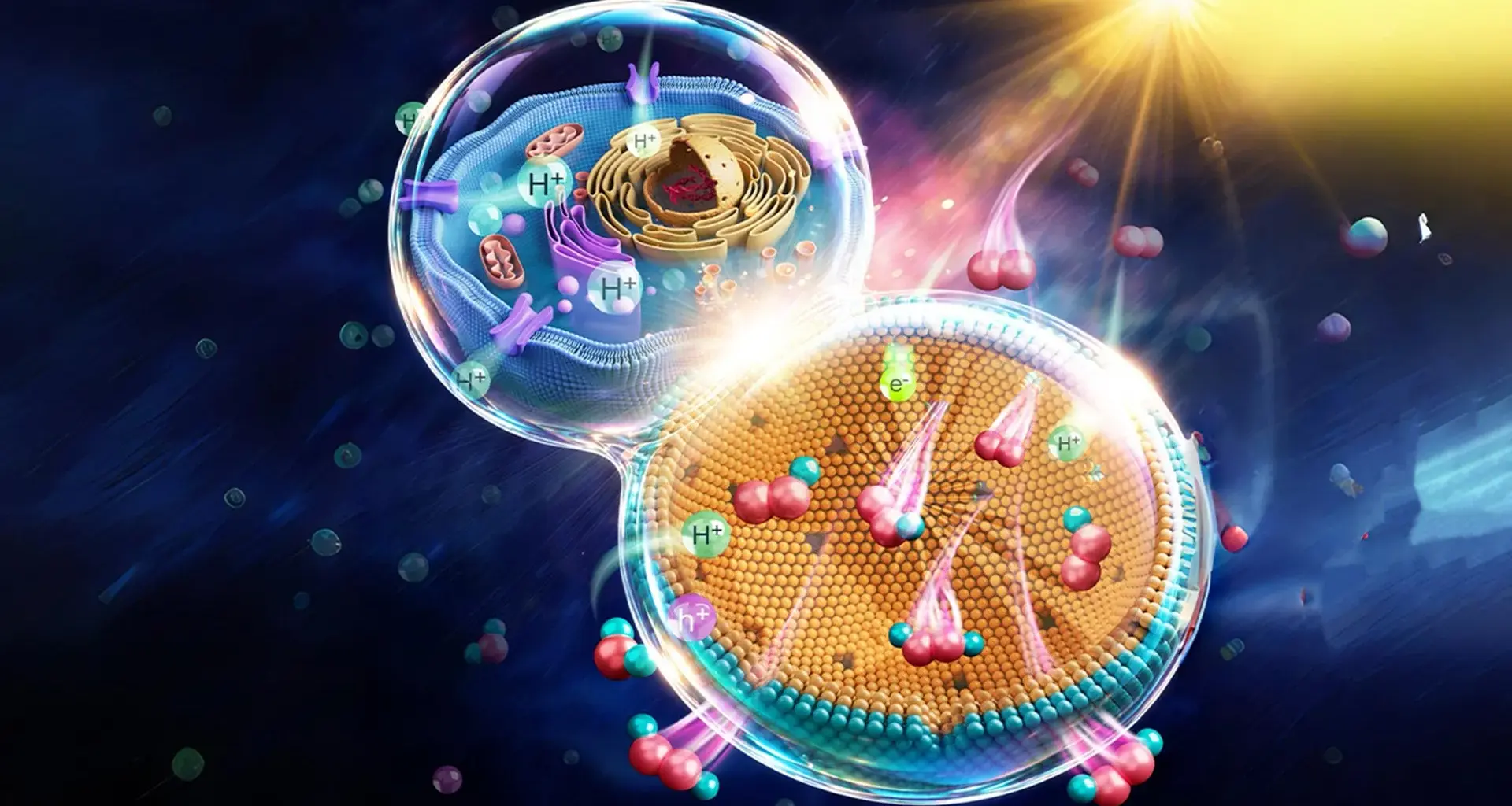 Cell-inspired nanoreactor turns sunlight into hydrogen peroxide