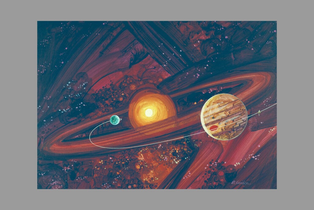 The asteroid belt looks dense in every diagram ever printed in a textbook, but every spacecraft sent through it since 1972 has crossed without hitting a single asteroid — because the real belt is 99.9% empty space, spread across a region larger than Earth's entire orbit
