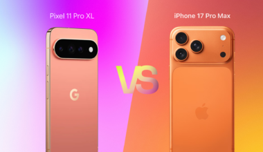 Pixel 11 and iPhone 17 Pro Max versus graphic