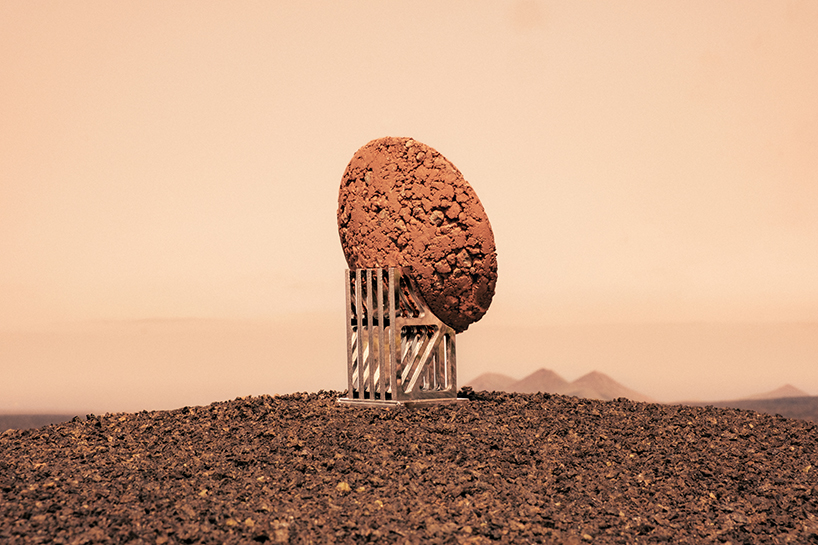 recycled aerospace steel and rammed earth shape homeware collection for life on mars - 3