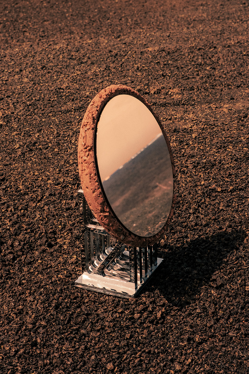 recycled aerospace steel and rammed earth shape homeware collection for life on mars - 4