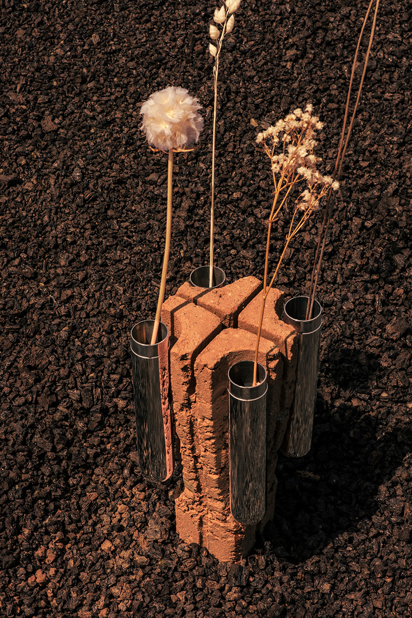 recycled aerospace steel and rammed earth shape homeware collection for life on mars - 7
