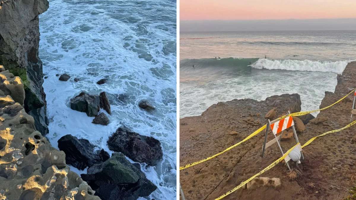 The Cliff at Steamer Lane Collapsed Into the Ocean…Again