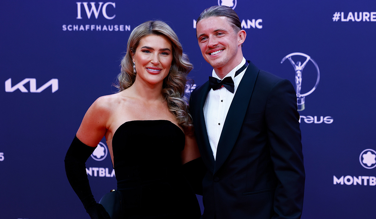 Conor Gallagher and Aine May Kennedy during the Laureus World Sports Awards Madrid 2025 at Palacio de Cibeles. Pic: REX