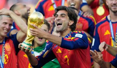 Spain's match-winner Ferran Torres celebrates with the World Cup