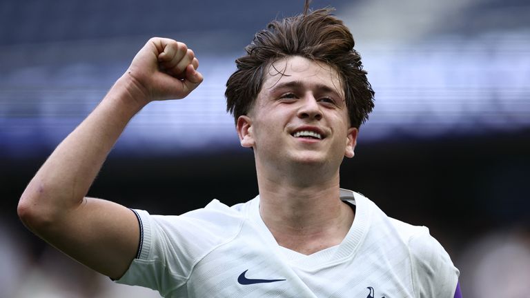 Mikey Moore hit two goals in Spurs' win over Hoffenheim
