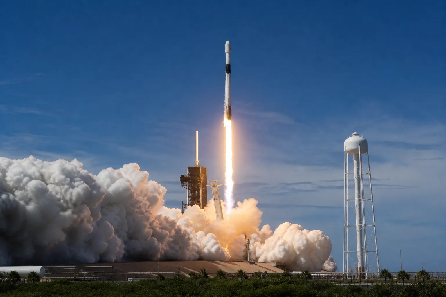 SpaceX launched 29 Starlink satellites; the Falcon 9 first stage landed on the platform