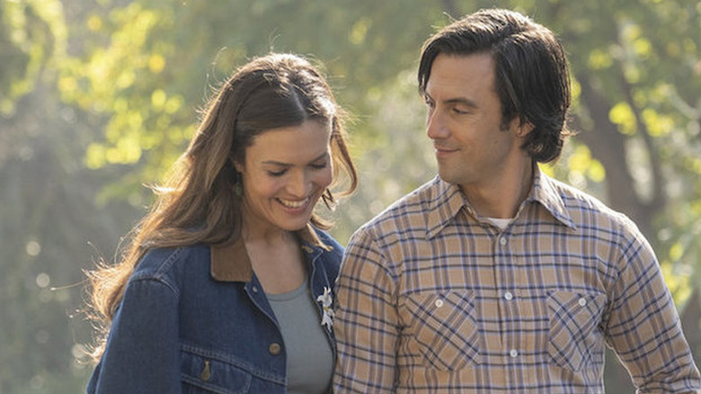 Jack and Rebecca walk together in 